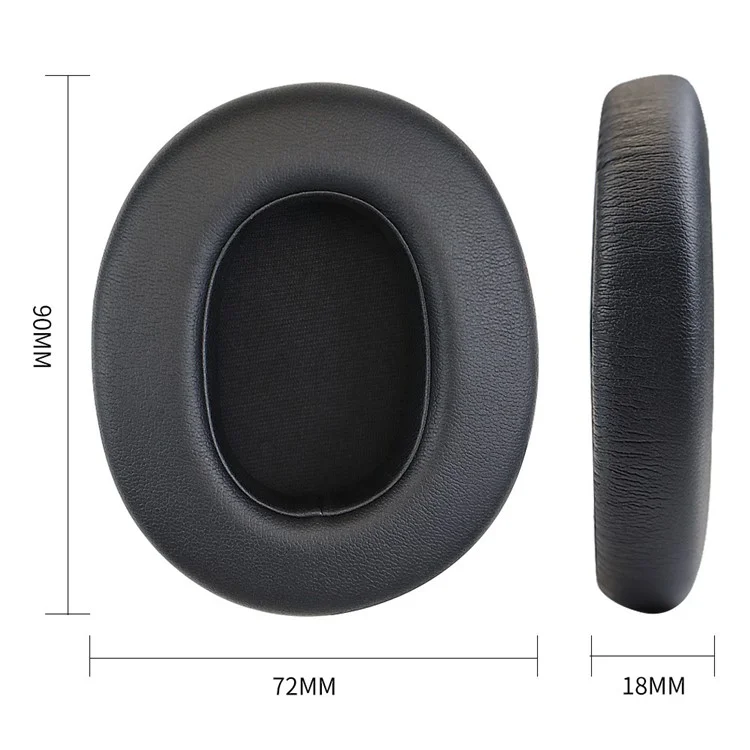 1 Pair For Edifier W830BT / W860NB Headphone Earpads Protein Leather Replacement Earmuffs - Black 1 Pair For Edifier W830BT / W860NB Headphone Earpads Protein Leather Replacement Earmuffs - Black