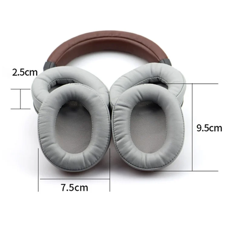 1 Pair Headphone Earpads for Audio Technica ATH-MSR7 / M50X / M20 / M40 / M40X, Protein Leather Earphone Cap Cushion Replacement 1 Pair Headphone Earpads for Audio Technica ATH-MSR7 / M50X / M20 / M40 / M40X, Protein Leather Earphone Cap Cushion Replacement