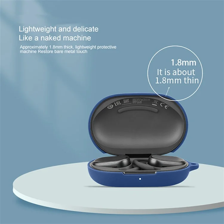 For Honor TiinLab Case Anti-Lost Shockproof Headset Silicone Cover with Buckle - Dark Blue For Honor TiinLab Case Anti-Lost Shockproof Headset Silicone Cover with Buckle - Dark Blue