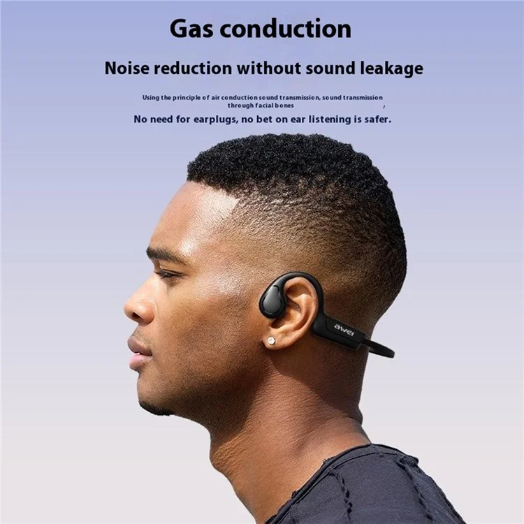 AWEI A886BL Air Conduction Bluetooth Headphones Noise Reduction Sports Wireless Earphones