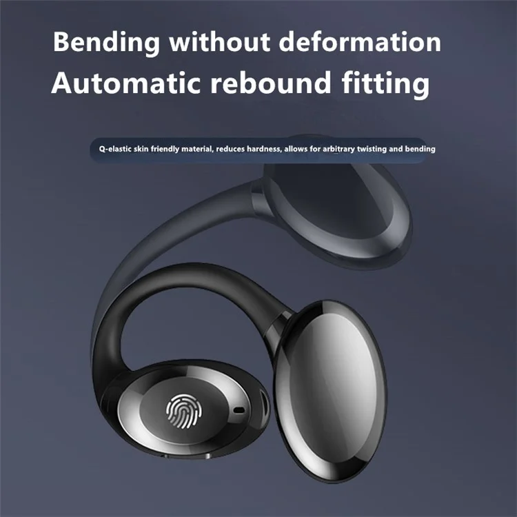 GD06 Single Ear Bluetooth 5.3 Earhook Headset Wireless Earphone - White