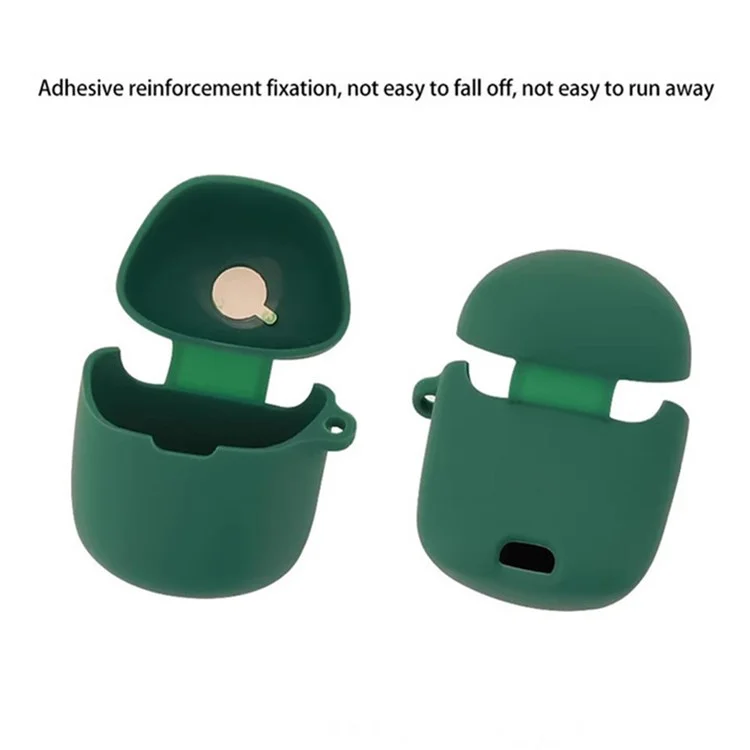 For JBL Quantum Stream Wireless USB-C Silicone Case Bluetooth Earphone Cover with Hanging Buckle - Blackish Green For JBL Quantum Stream Wireless USB-C Silicone Case Bluetooth Earphone Cover with Hanging Buckle - Blackish Green