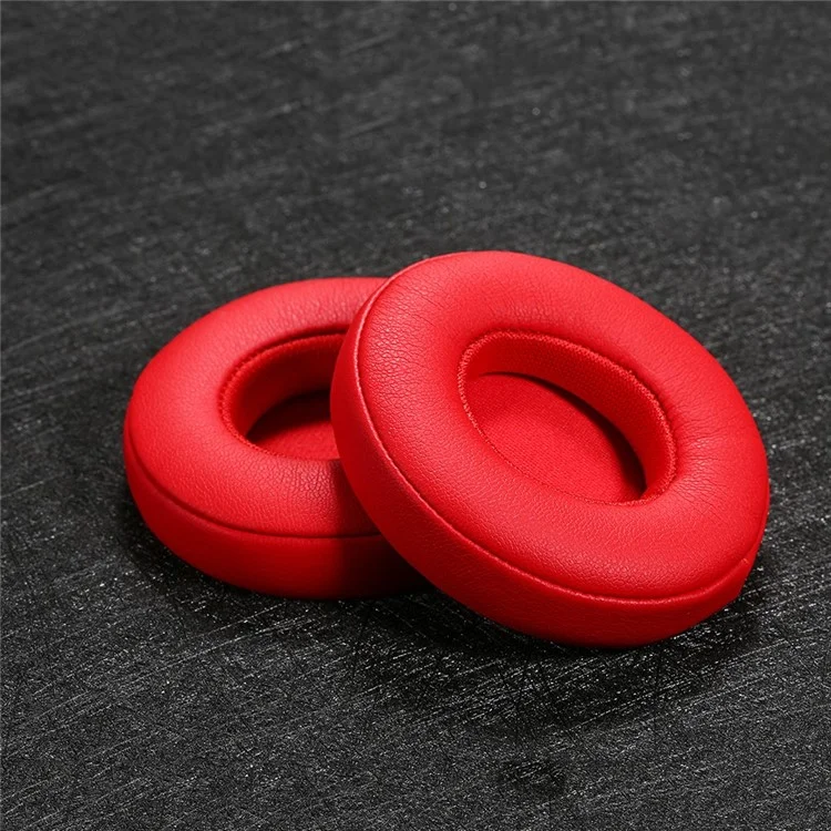Replacement Protein Leather Memory Foam Around Ear Cups Cushion for Beats SOLO 2 / 3 Wireless On Ear Headphone - Red Replacement Protein Leather Memory Foam Around Ear Cups Cushion for Beats SOLO 2 / 3 Wireless On Ear Headphone - Red
