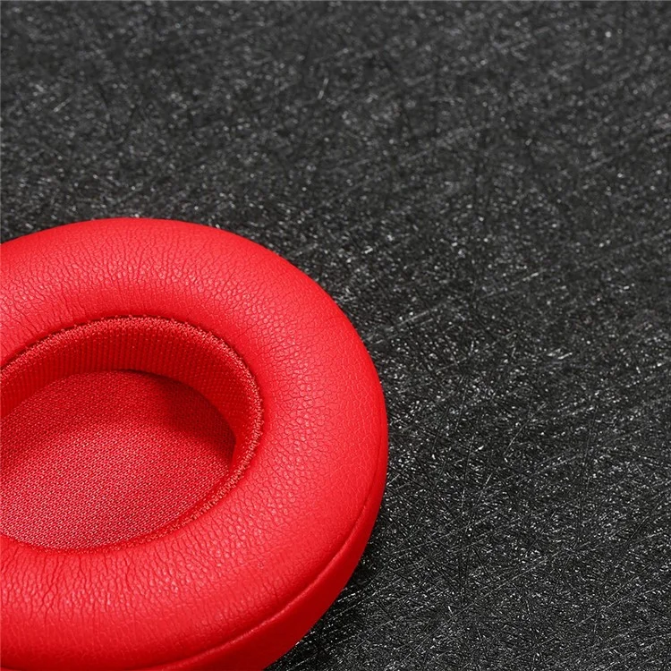 Replacement Protein Leather Memory Foam Around Ear Cups Cushion for Beats SOLO 2 / 3 Wireless On Ear Headphone - Red Replacement Protein Leather Memory Foam Around Ear Cups Cushion for Beats SOLO 2 / 3 Wireless On Ear Headphone - Red